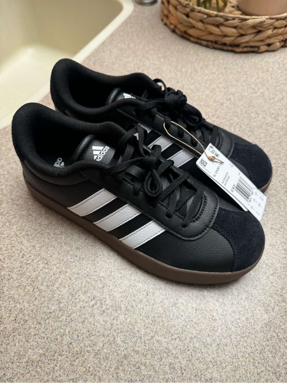 adidas Kids Black White Classic Sneakers